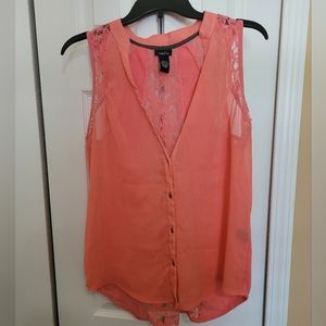Peach Lace Tanktop